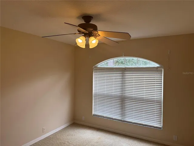 a view of a livingroom with a window