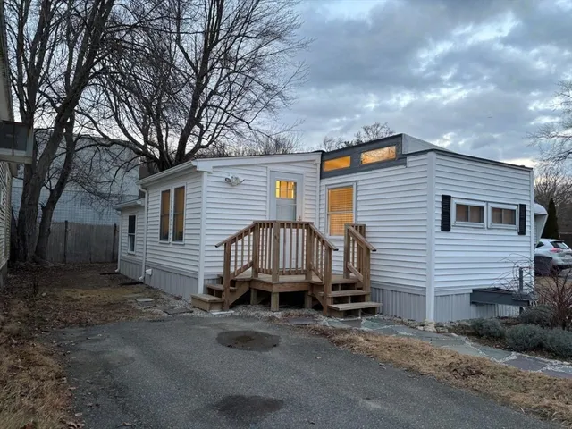 a view of a house with a patio