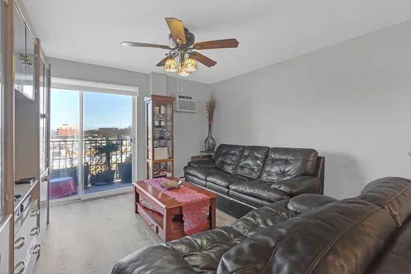 a view of a balcony with lake view