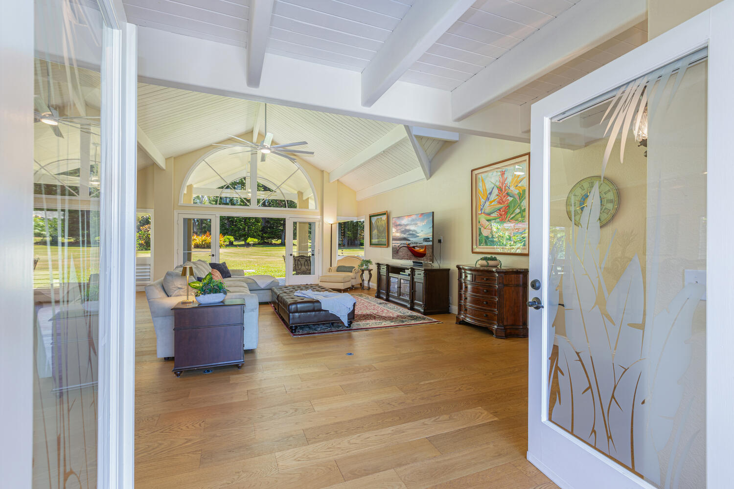 4165 Liholiho Road Princeville, HI 96722 - Photo 6 of 28 a living room filled with furniture window and wooden floor
