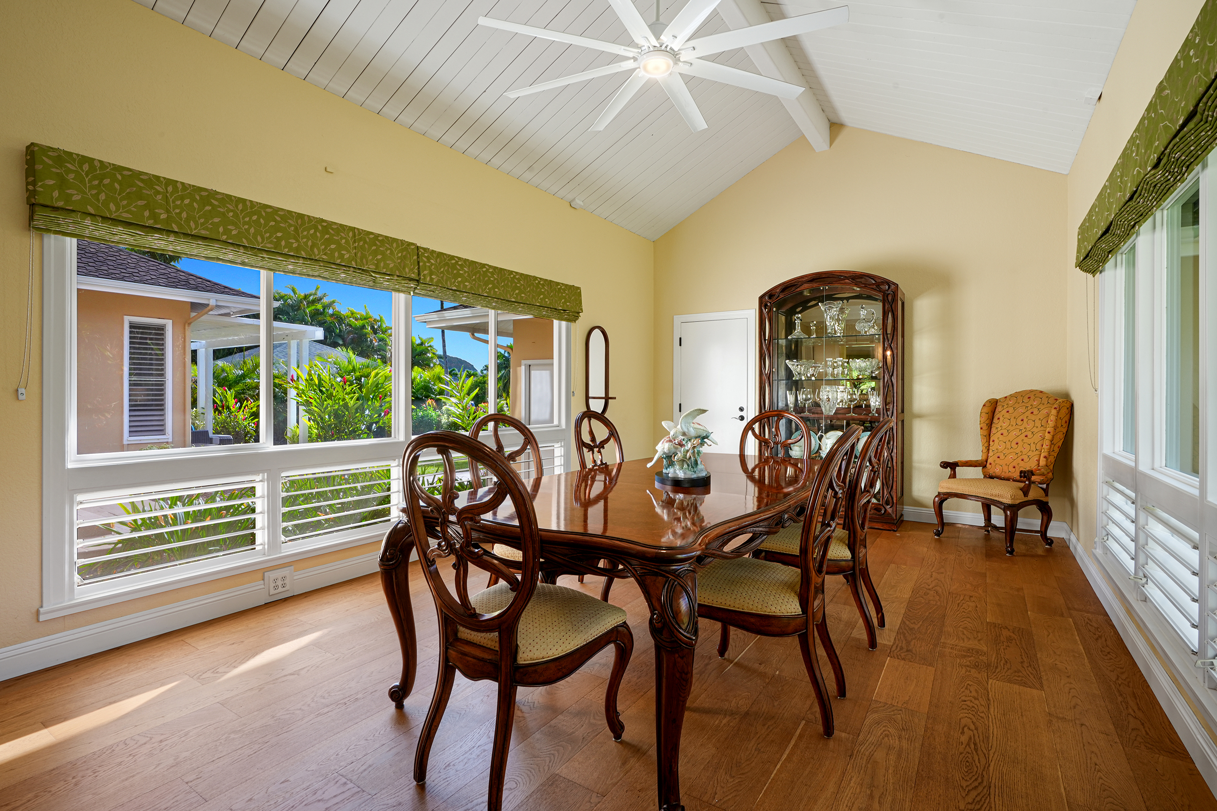 4165 Liholiho Road Princeville, HI 96722 - Photo 10 of 29 a view of a dining room with furniture window and outside view