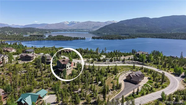 a view of a lake with a mountain