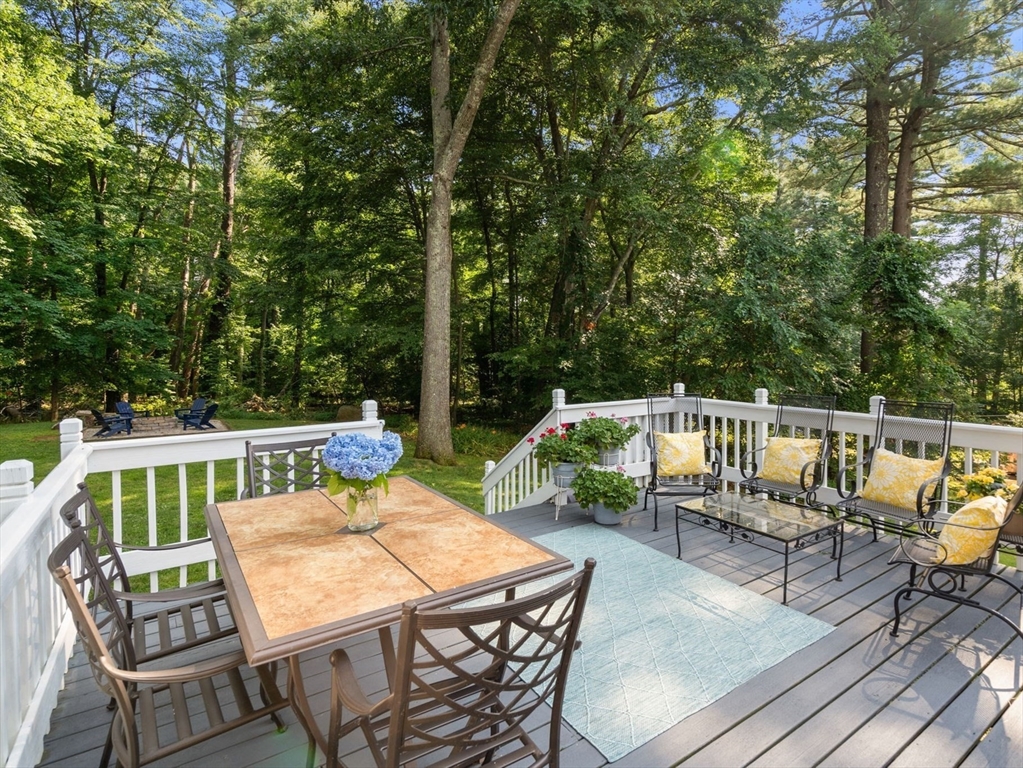 330 Gorwin Drive Holliston, MA 01746 - Photo 20 of 27 a view of deck with furniture and trees
