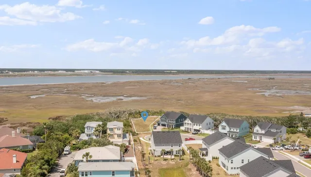 a view of a city and ocean view