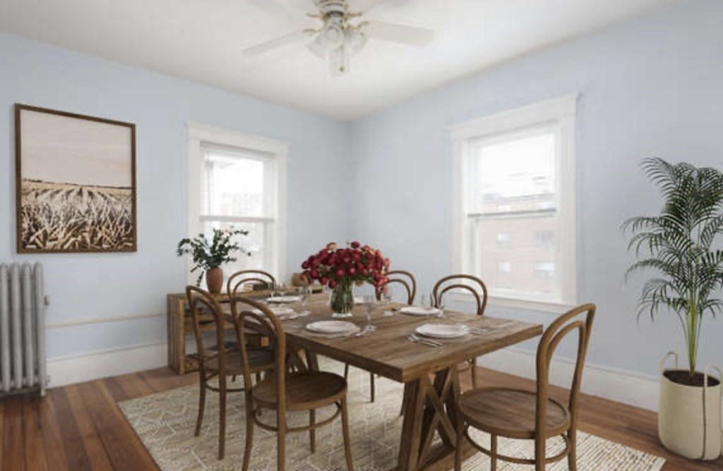 22 Winslow Road Brookline, MA 02446 - Photo 3 of 10 a view of a a dining room with furniture and window