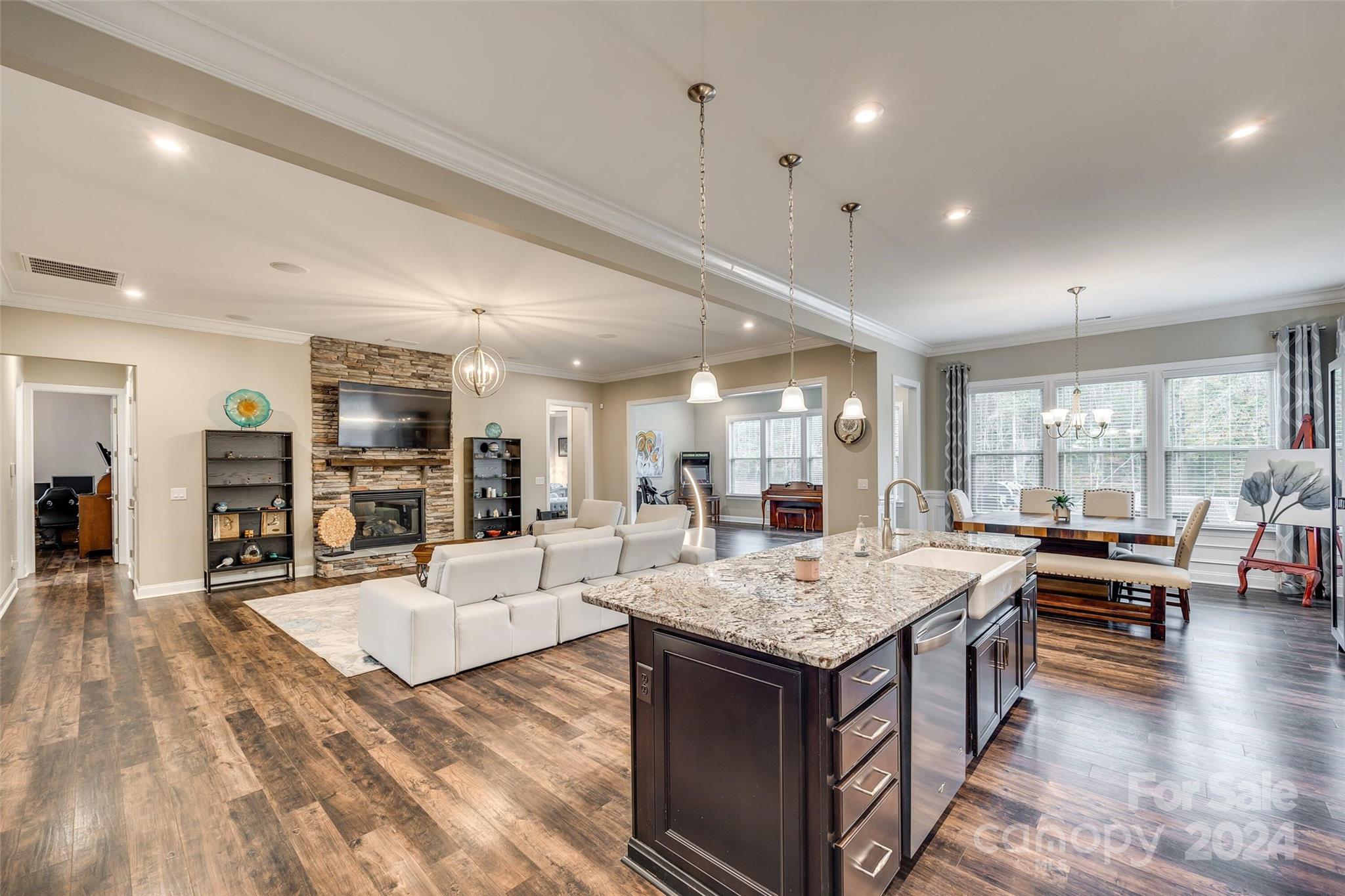 1156 Castle Road Fort Mill, SC 29707 - Photo 15 of 34 a view of kitchen with granite countertop living room and living room
