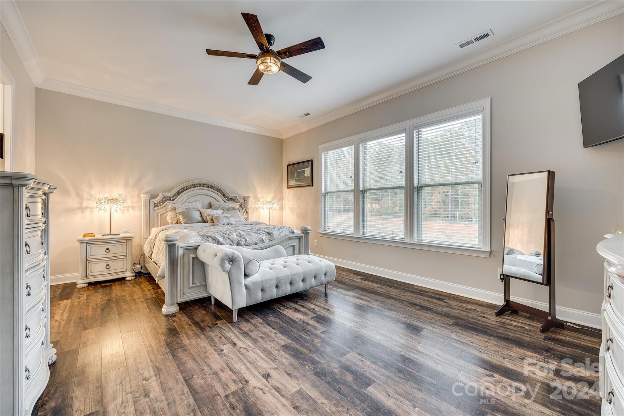 1156 Castle Road Fort Mill, SC 29707 - Photo 23 of 34 a bedroom with a bed wooden floor and window