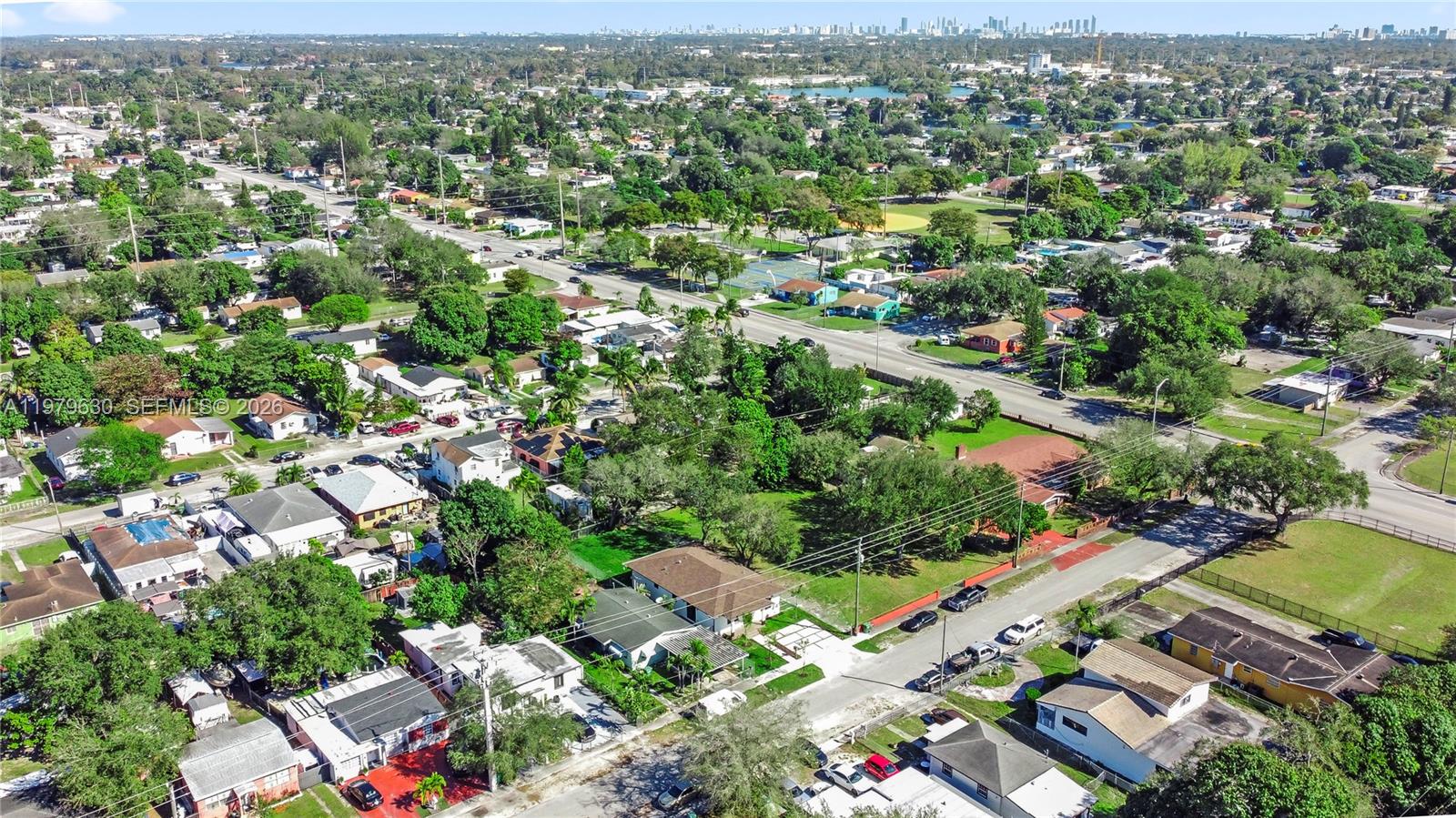 1735 Northwest 84th Street Miami, FL 33147 - Photo 25 of 26 an aerial view of a city with lots of residential buildings