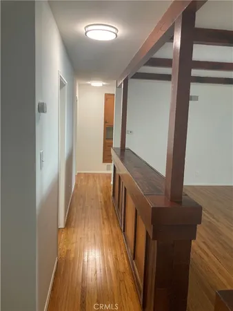 a view of hallway with stairs
