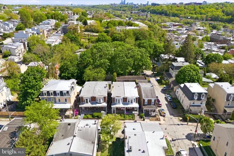 an aerial view of multiple house