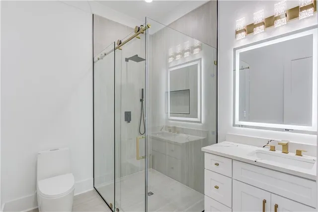 a close view of a sink and a dresser