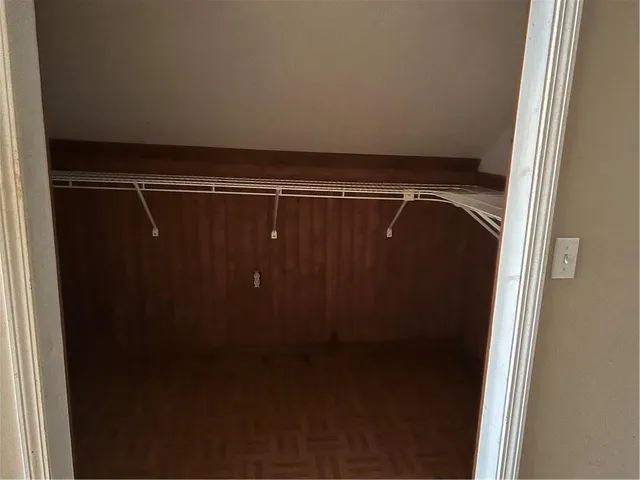 a close view of closet