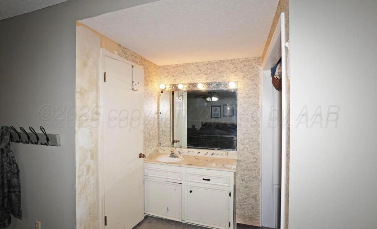 225 Bordeaux Lane Amarillo, TX 79119 - Photo 16 of 25 a bathroom with a shower sink and mirror