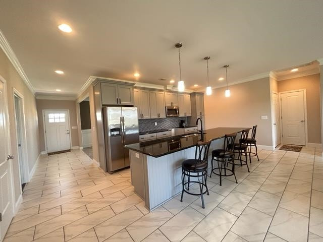 7071 Wheatfield Road Spring Hope, NC 27882 - Photo 5 of 30 a kitchen with stainless steel appliances kitchen island granite countertop a sink and cabinets
