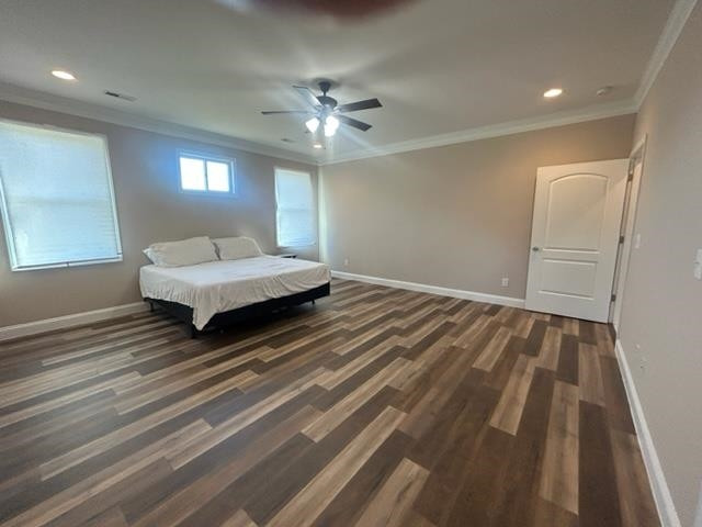 7071 Wheatfield Road Spring Hope, NC 27882 - Photo 10 of 30 a bedroom with a large bed and a chandelier