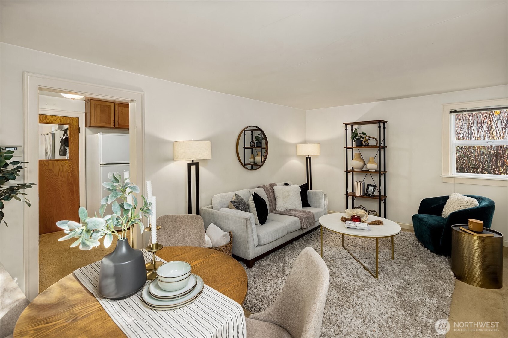 548 Northeast 102nd Street Seattle, WA 98125 - Photo 8 of 27 a living room with furniture and wooden floor