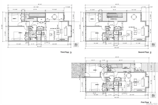 a view of a yard with a house in the background