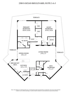 $3,150,000 | 2500 South Ocean Boulevard, Unit 3A3, Palm Beach, FL 33480