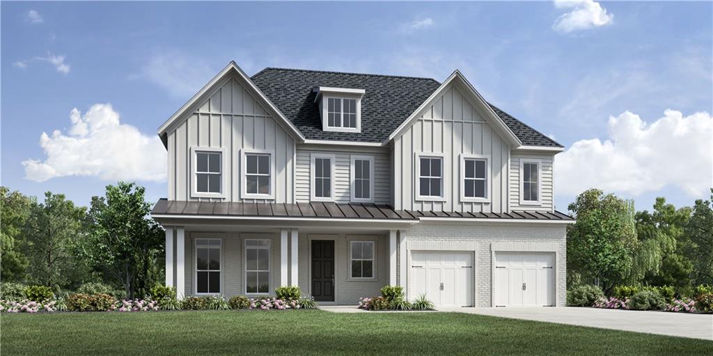 1015 Ridgeview Road Woodstock, GA 30188 - Photo 1 of 1 Hedgerow Modern Farmhouse; Homesite 149 - Image is an artist rendering