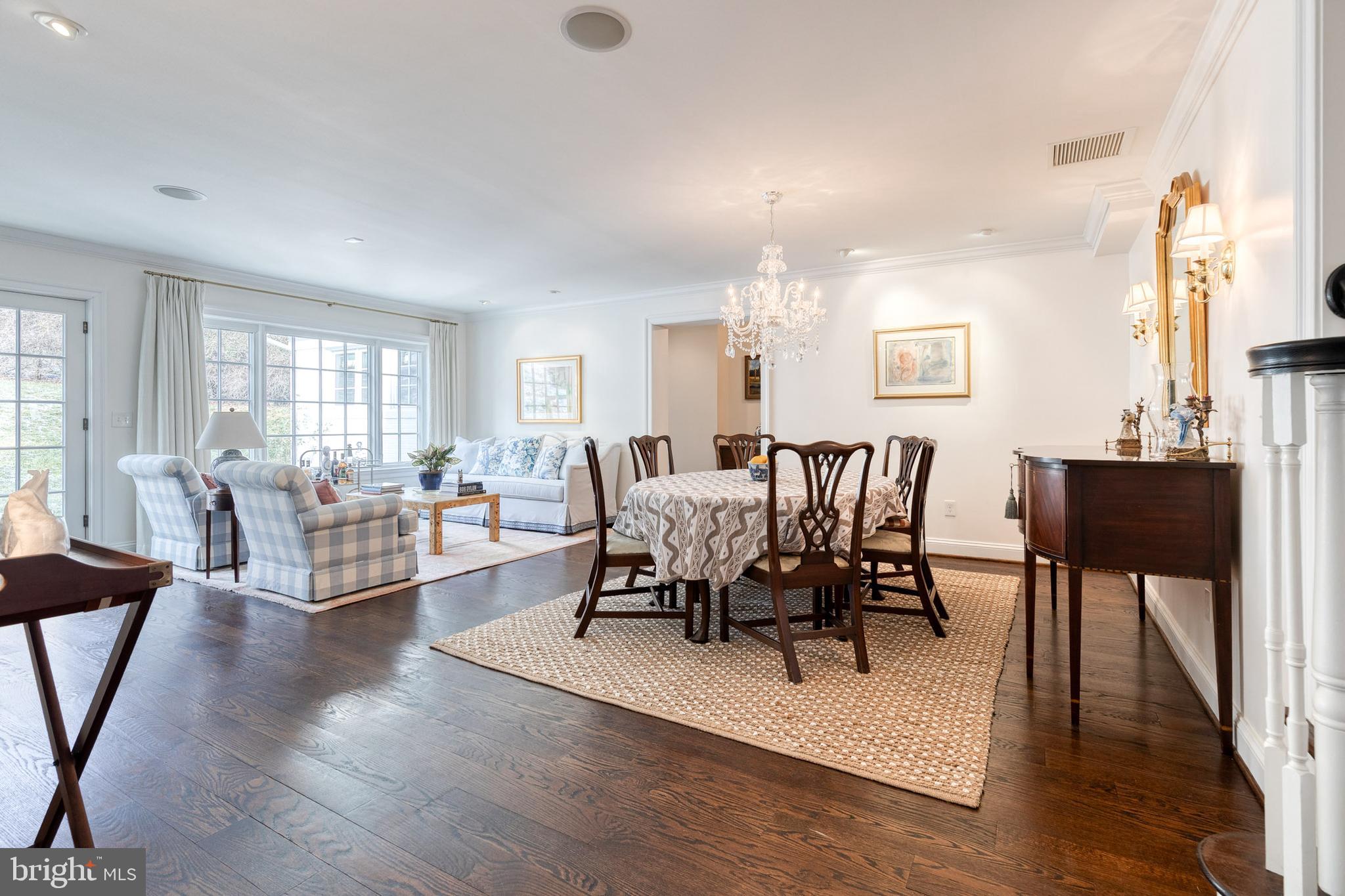 1808 Circle Road Baltimore, MD 21204 - Photo 4 of 64 a view of dining room and livingroom with lots of furniture and wooden floor