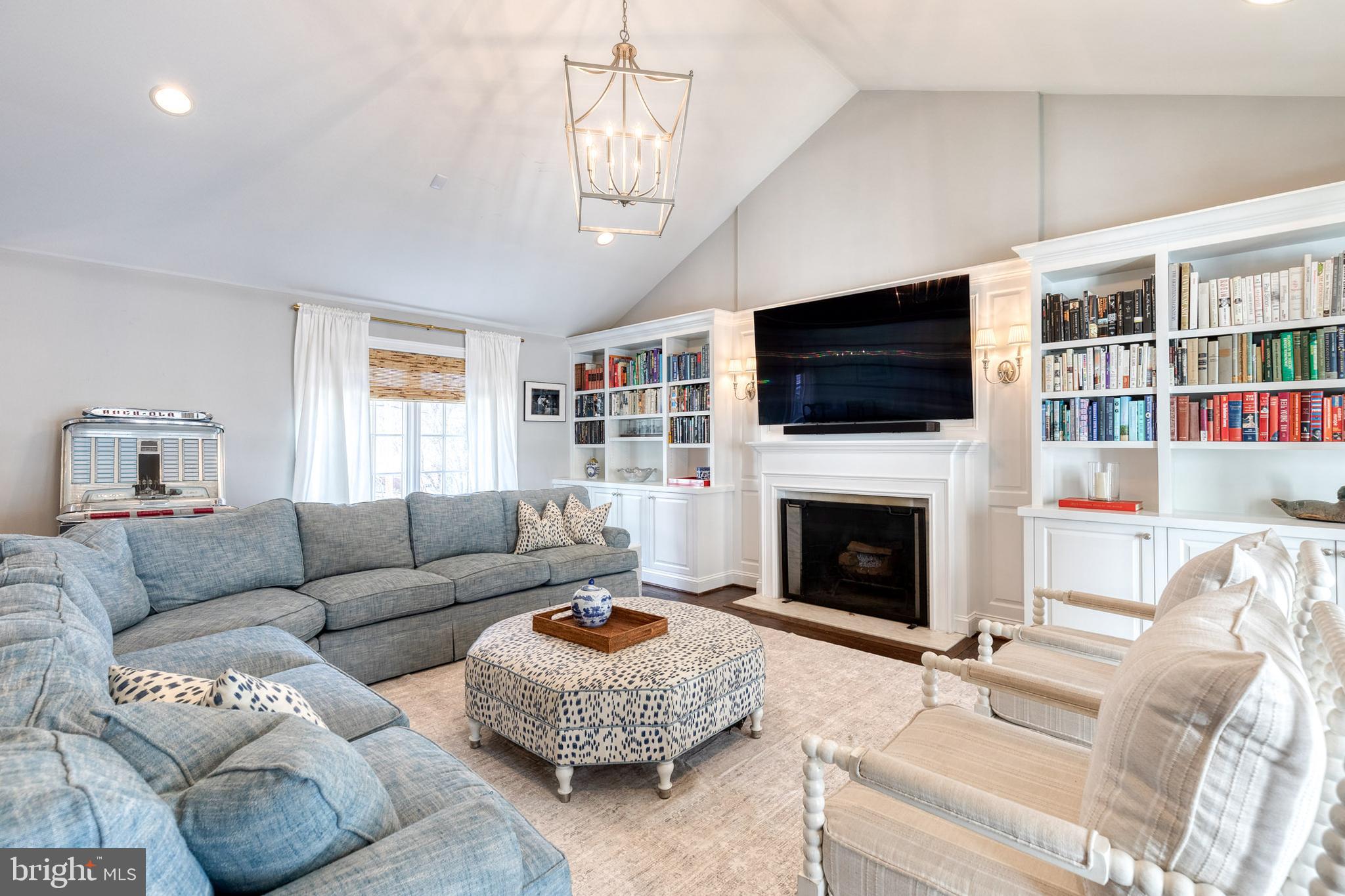 1808 Circle Road Baltimore, MD 21204 - Photo 10 of 64 a living room with furniture a flat screen tv and a fireplace