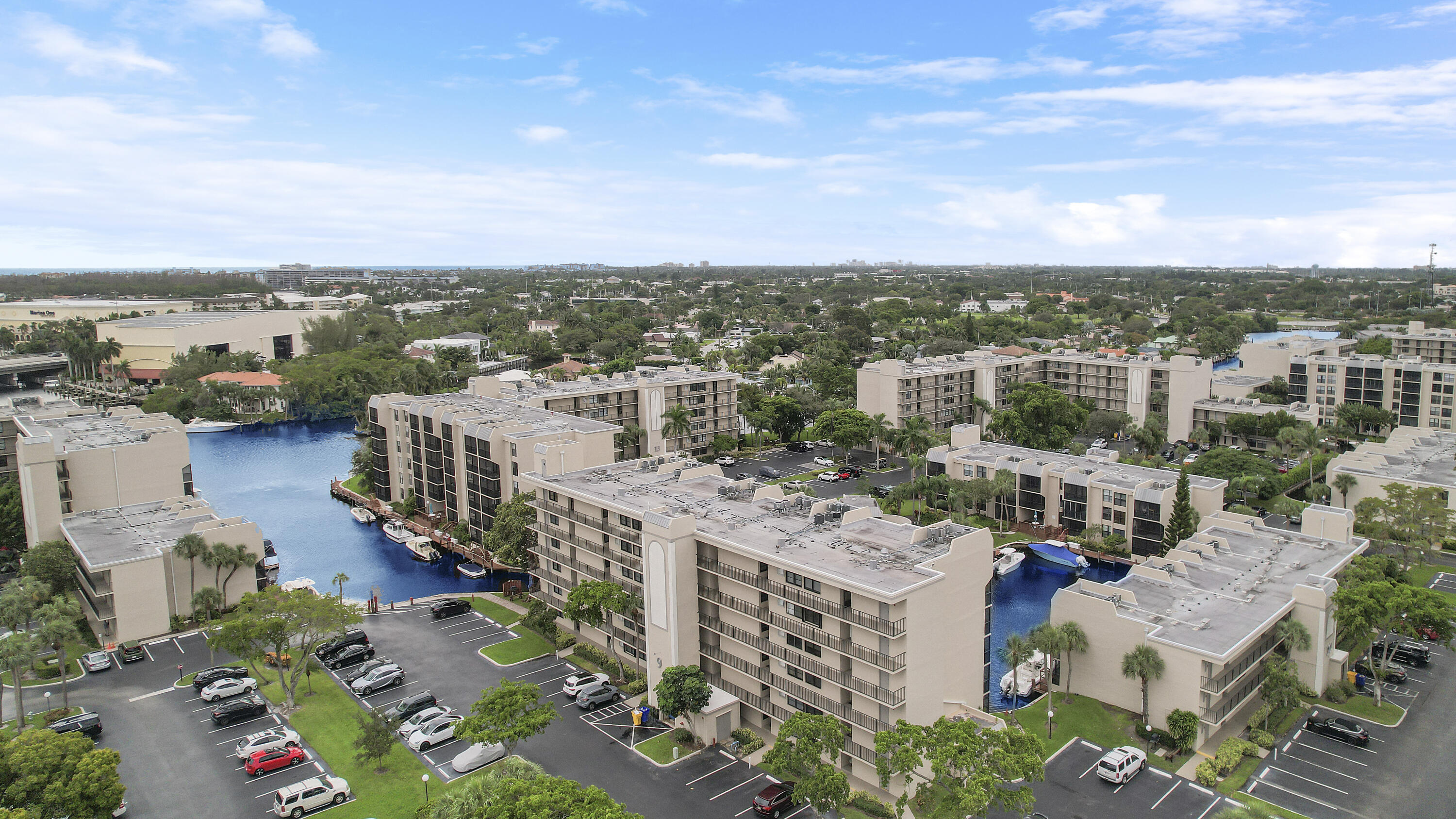 9 Royal Palm Way, Unit 105 Boca Raton, FL 33432 - Photo 23 of 26 an aerial view of a city with lots of residential buildings
