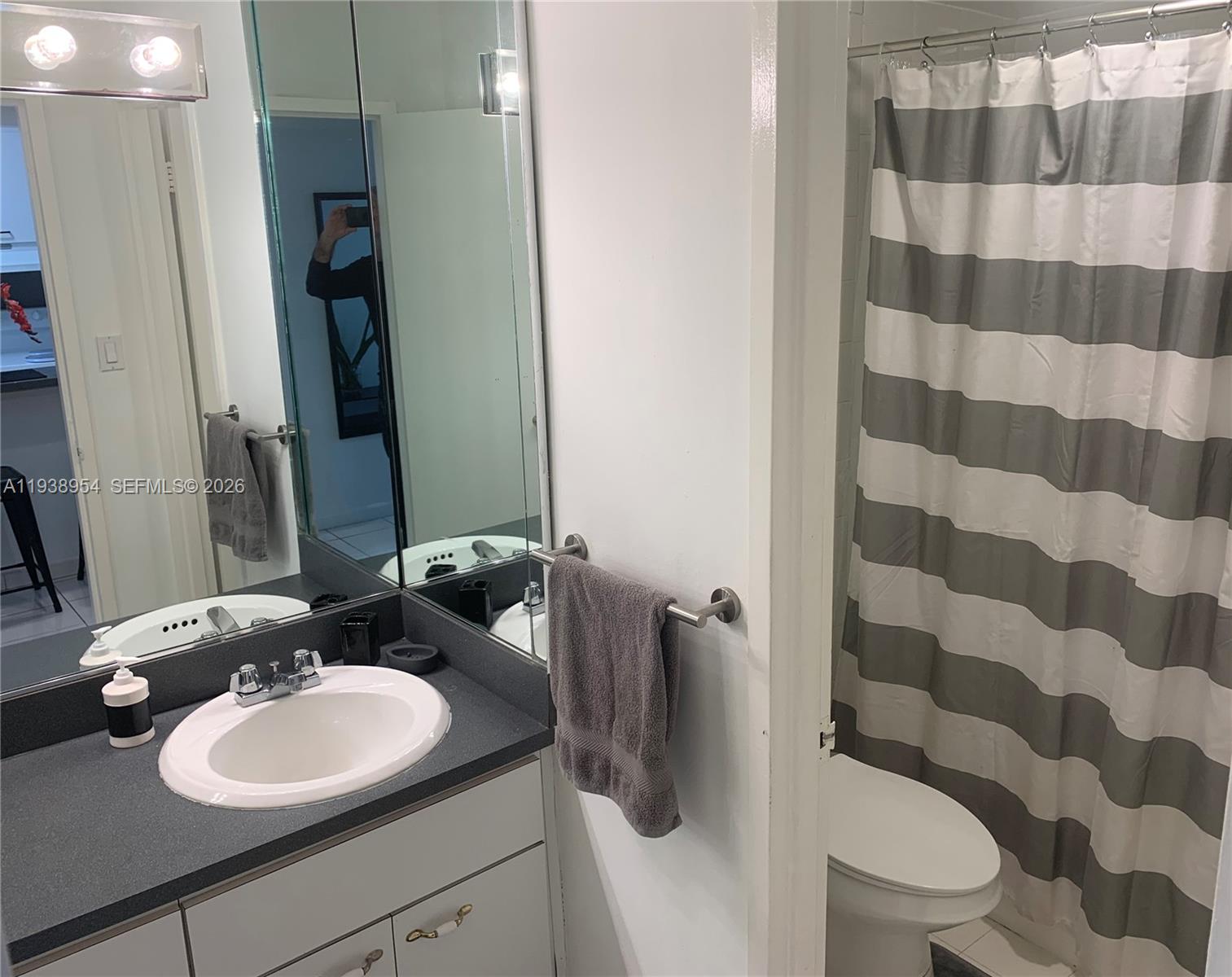 100 Lincoln Road, Unit 805 Miami Beach, FL 33139 - Photo 12 of 53 a bathroom with a sink toilet and mirror