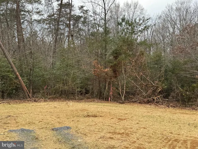 a view of a yard covered with snow