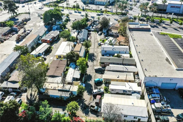an aerial view of multiple houses