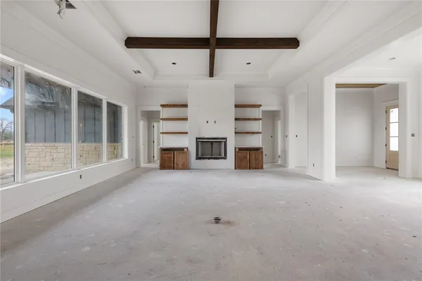 a view of a livingroom with a fireplace