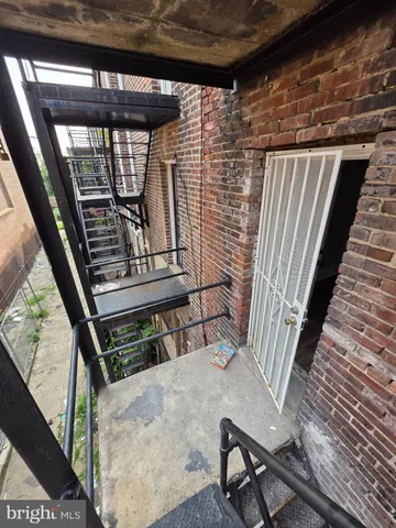 a view of wooden door