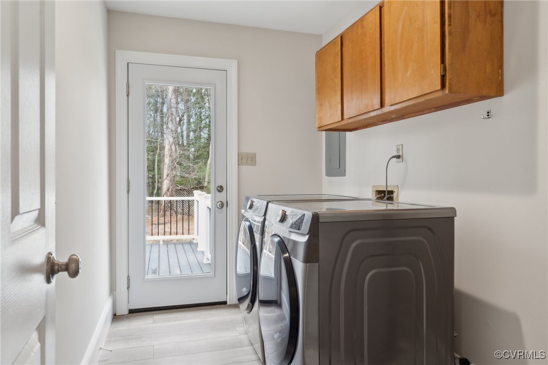 17830 Stage Road Barhamsville, VA 23011 - Photo 28 of 48 Washroom with cabinet space, independent washer an