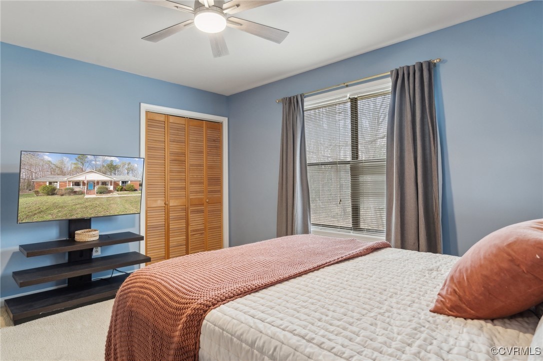 17830 Stage Road Barhamsville, VA 23011 - Photo 30 of 48 Bedroom featuring a closet, carpet flooring, and c