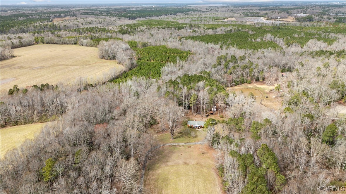 17830 Stage Road Barhamsville, VA 23011 - Photo 46 of 48 Aerial view with a wooded view