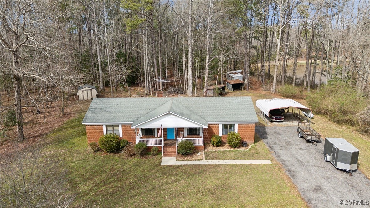 17830 Stage Road Barhamsville, VA 23011 - Photo 48 of 48 View of front facade with a storage shed, a detach