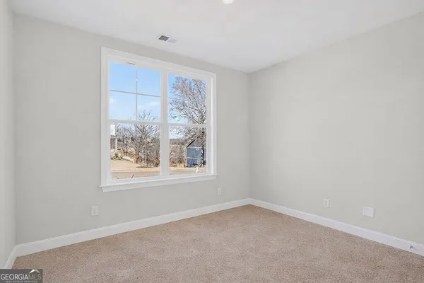 an empty room with a window