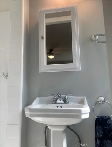 a close view of a sink in a bathroom