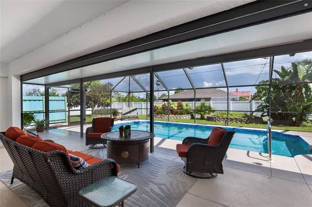 a view of a backyard with plants