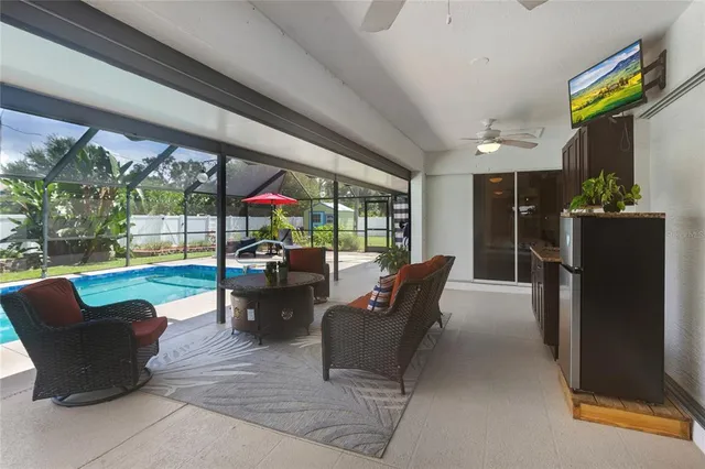 a view of a house with a back yard