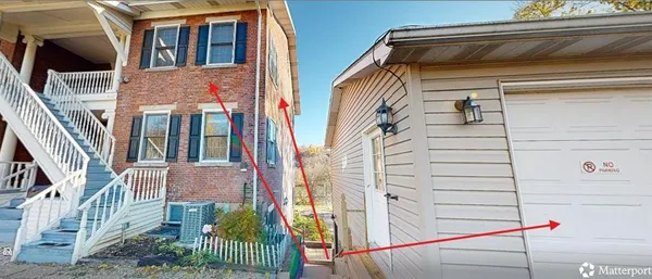 a view of a house with a small entryway