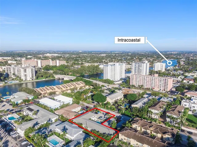 an aerial view of a city