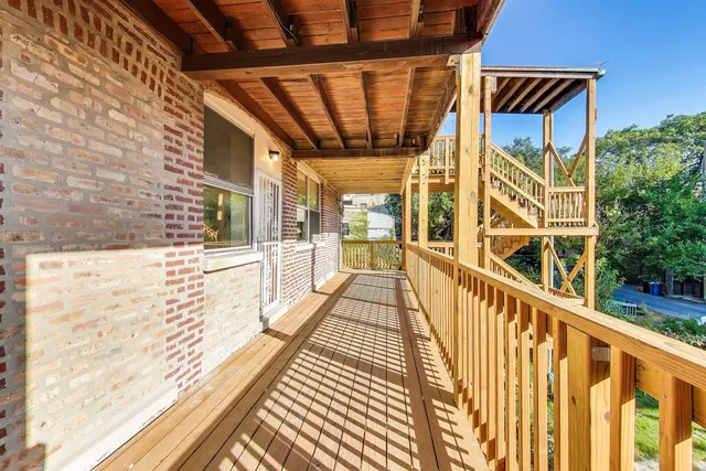a house view with a garden space