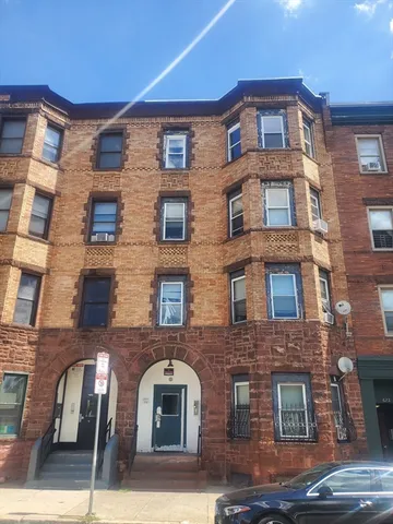 a front view of a building