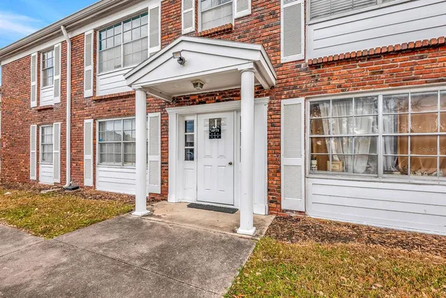 a front view of a building