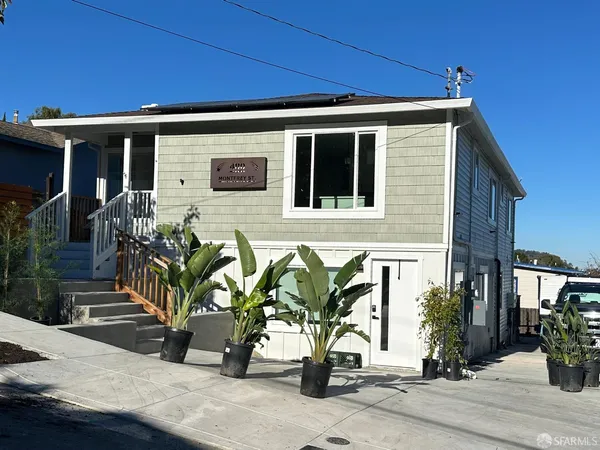 a front view of a house