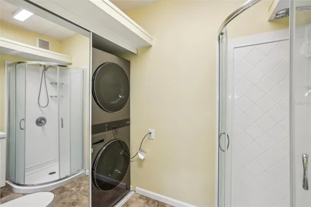 a view of a room with storage