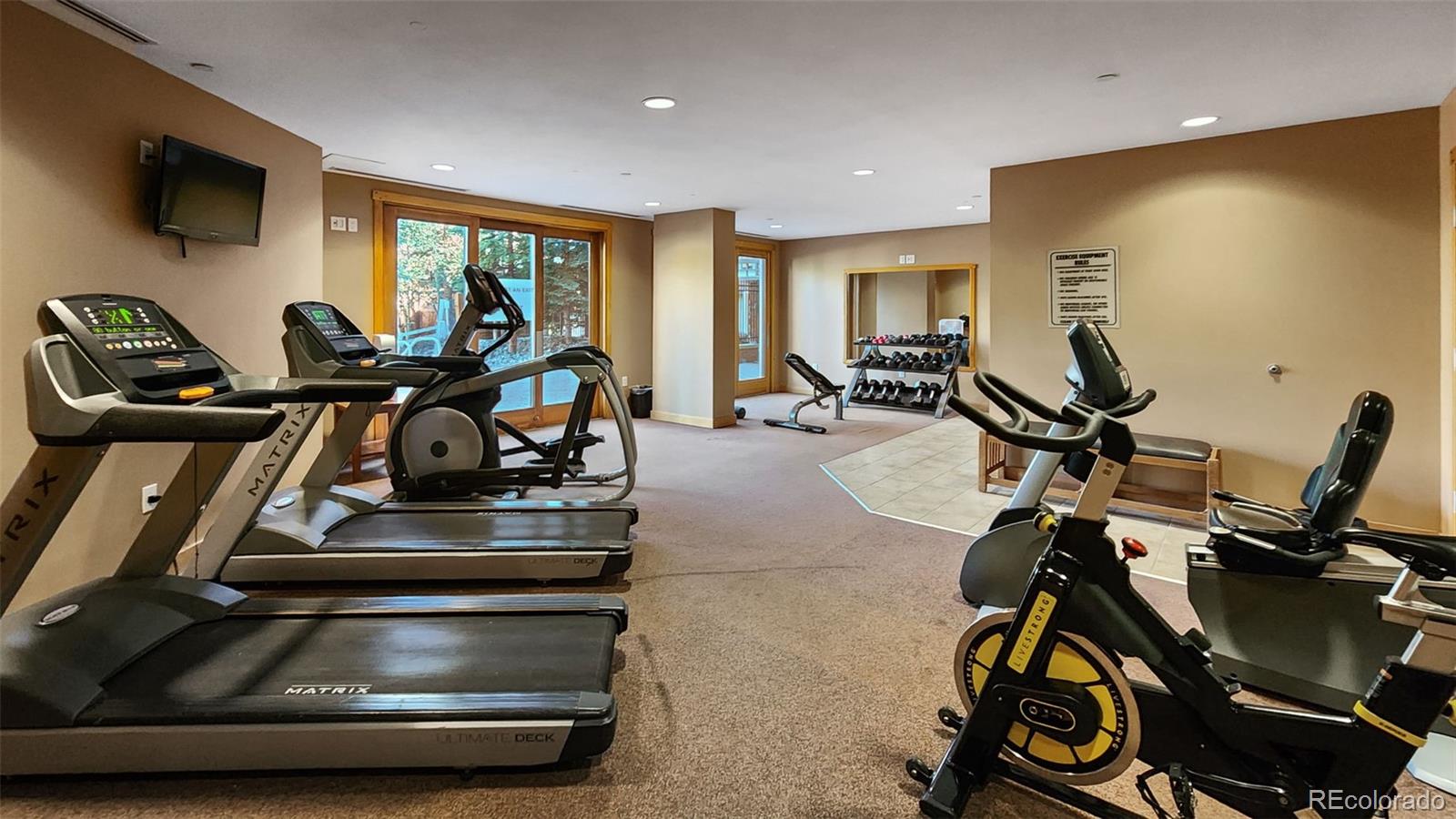 910 Copper Road, Unit 621 Frisco, CO 80443 - Photo 29 of 31 a view of a room with gym equipment