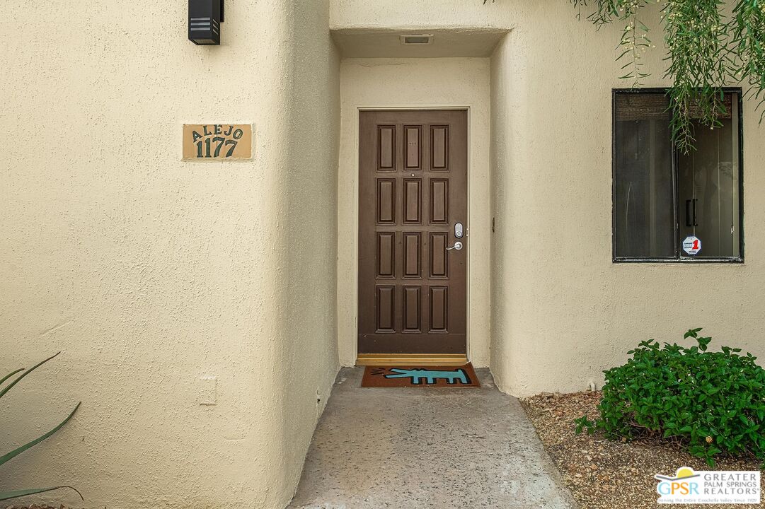 1177 East Alejo Road Palm Springs, CA 92262 - Photo 4 of 33 a view of front door of house