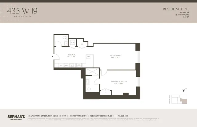 $1,375,000 | 435 West 19th Street, Unit 3C | Chelsea