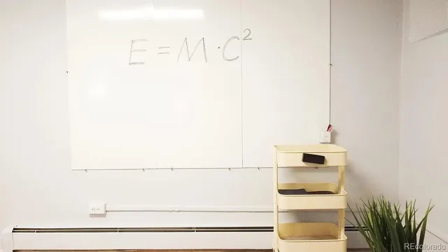 a picture of a room with wooden floor and a potted plant